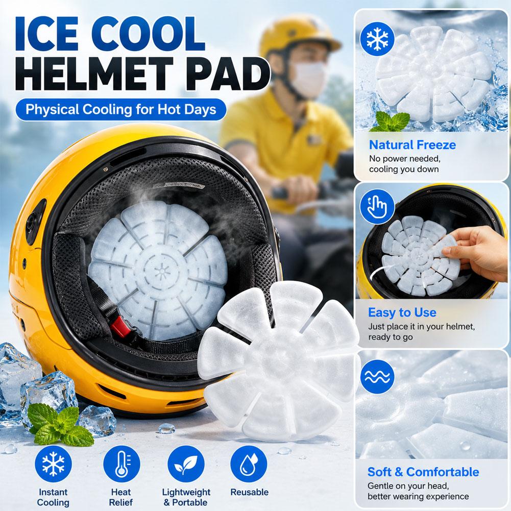 Energy Gel Pack - وسادة تبريد صيفية قابلة للتعديل للخوذة