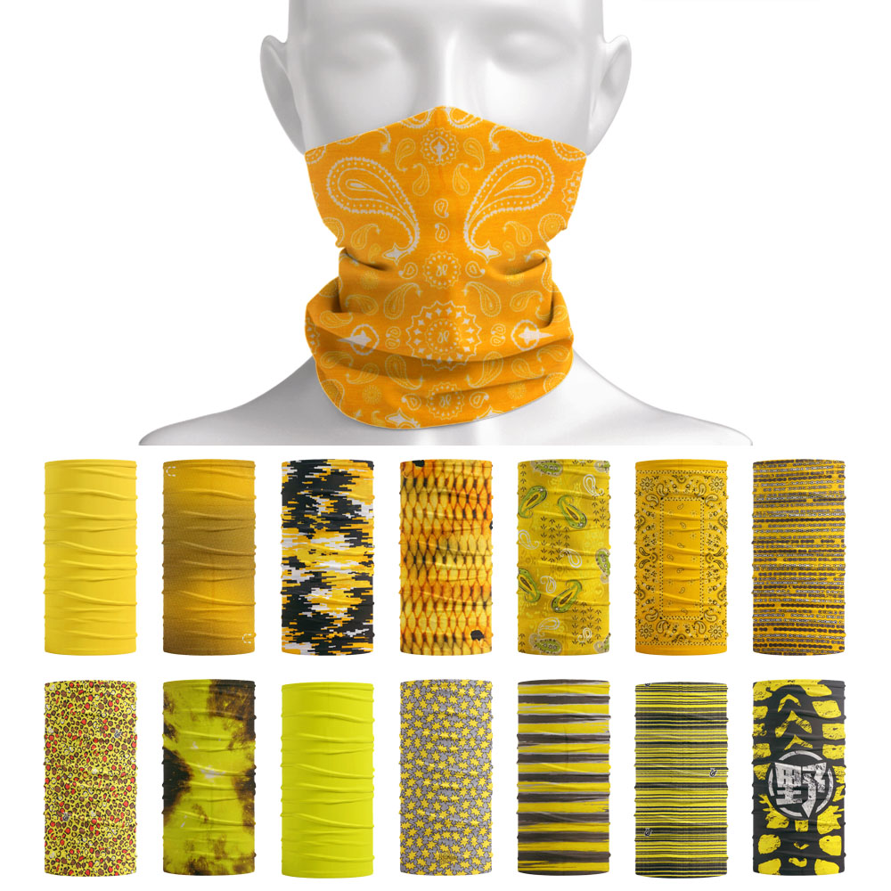 Running Gear Yellow - مشرق اللون أنبوب الرقبة للرجال والنساء