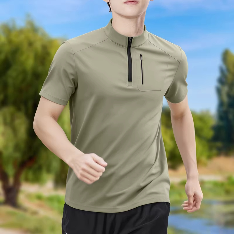 تي شيرت رجالي نصف سحاب عالي ال - مراجعة Running Gear Winter وسعره